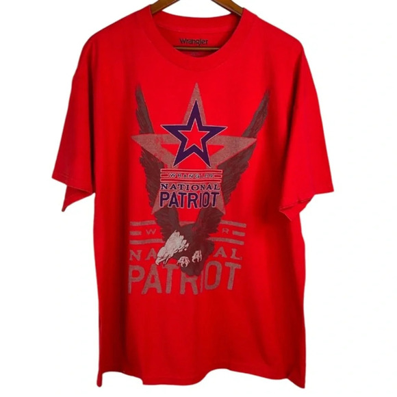 WRANGLER Men’s National Patriot Graphic T-shirt Eagle Crewneck Short Sleeve XL - Picture 2 of 10